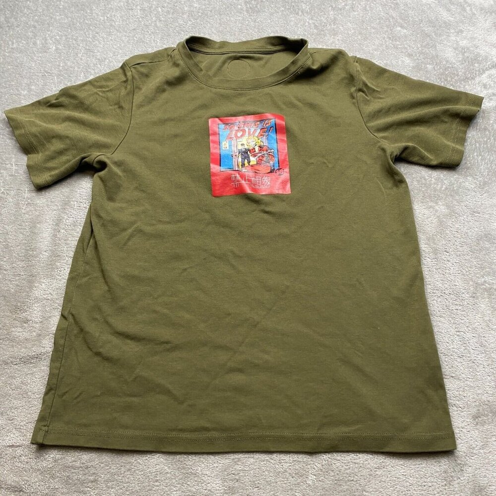 Material Girl So This Is Love T-Shirt Men's Olive Green Crew Neck Short Sleeve